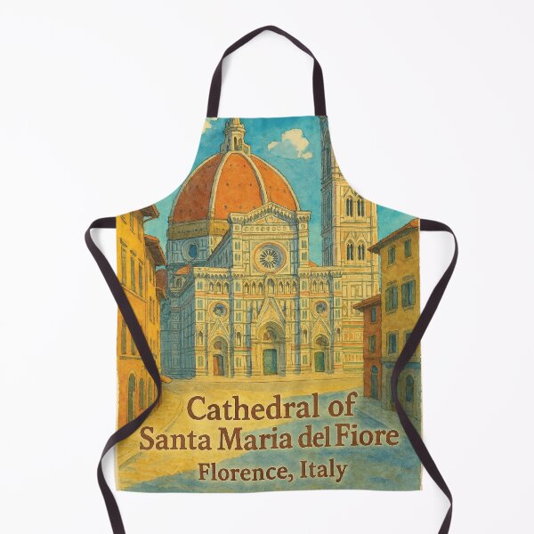 Item preview, Florence Cathedral with Dome in Watercolor Style designed and sold by Era-of-Traveler.