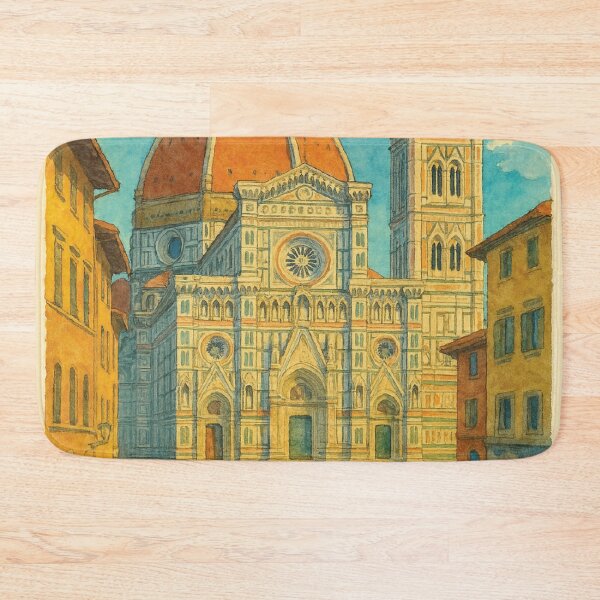 Item preview, Florence Cathedral with Dome in Watercolor Style designed and sold by Era-of-Traveler.