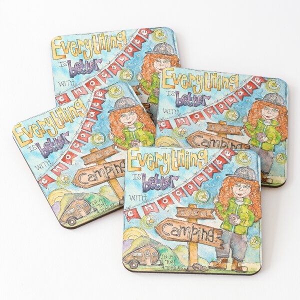 Item preview, Chocolate and Camping designed and sold by JodilynCreates.