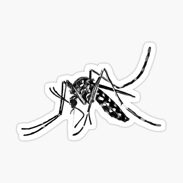 gxp tiger mosquito vector art white Sticker