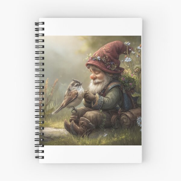 Item preview, Gnome Helping Forest Friend in the Enchanted Realm designed and sold by ACuriousshoppe.