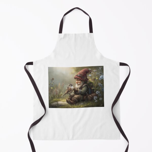 Item preview, Gnome Helping Forest Friend in the Enchanted Realm designed and sold by ACuriousshoppe.