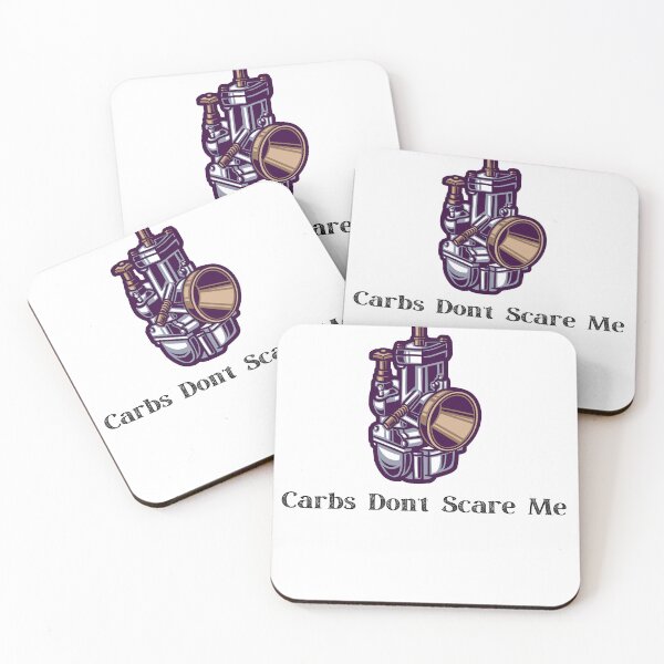 Item preview, Carbs Don’t Scare Me – Funny Car Mechanic Pun Design designed and sold by WyrdsEdge.