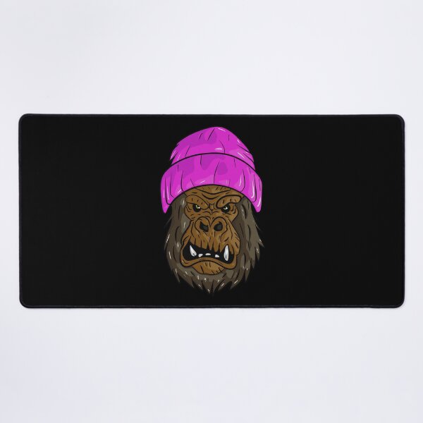 Item preview, Angry monkey with style and pink hat designed and sold by Joncasmiart.
