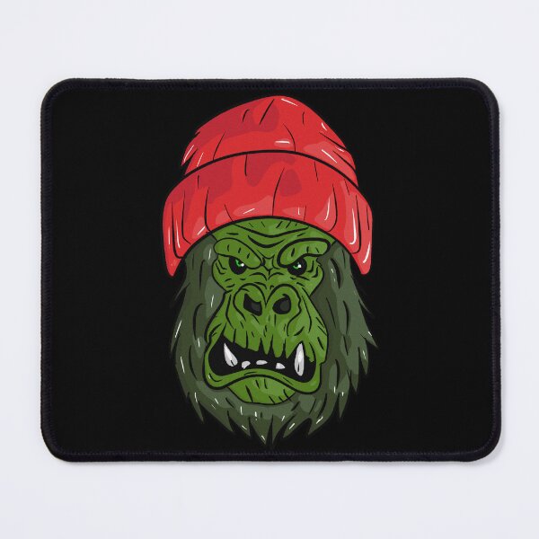 Item preview, Angry green ape with style and red hat designed and sold by Joncasmiart.