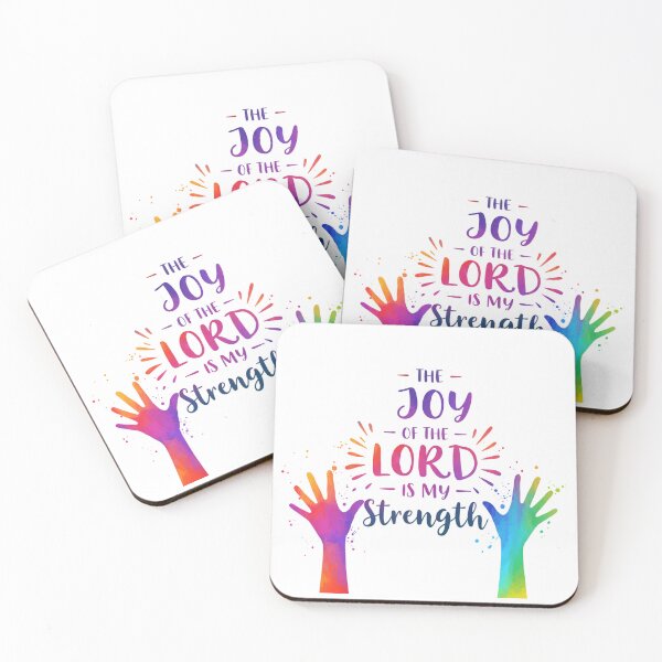Item preview, The Joy of the Lord Is My Strength, Hands Raised in Joy, Nehemiah 8:10, designed and sold by Faithloveshop.