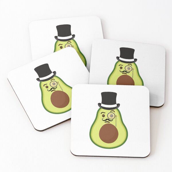 Item preview, Funny Emoji Sticker Sophisticated Avocado with Monocle and Top Hat - Whimsical Fruit Design designed and sold by myfavoritesm4.