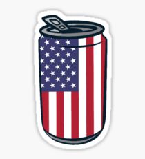 4th of July Beer Can Sticker