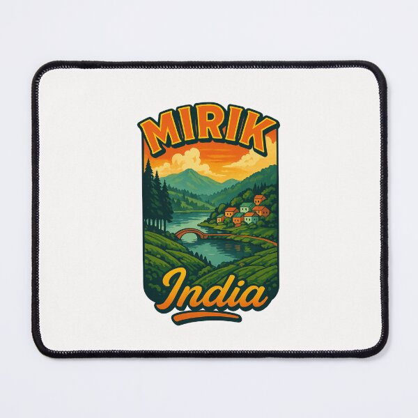 Item preview, Mirik India Sunset Landscape with Tea Gardens and River Bridge designed and sold by Places On Earth.