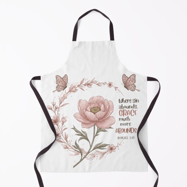 Item preview, Where Sin Abounds Grace Much More Abounds, Romans 5:20, Flowers and Butterflies Art designed and sold by Faithloveshop.