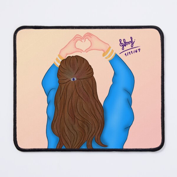Item preview, A young girl in a graduation gowns poses in the shape of a heart. designed and sold by TRNice.
