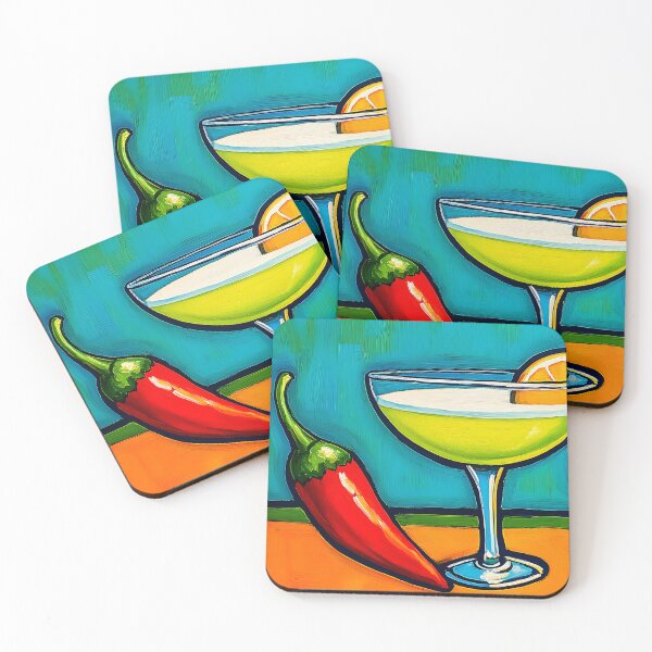Item preview, Spice Up Cinco de Mayo Fiesta with a Vibrant Mexican Cocktail Orange Slice and Fiery Chili Pepper designed and sold by OlfactoART Studio.
