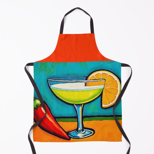 Item preview, Spice Up Cinco de Mayo Fiesta with a Vibrant Mexican Cocktail Orange Slice and Fiery Chili Pepper designed and sold by OlfactoART Studio.