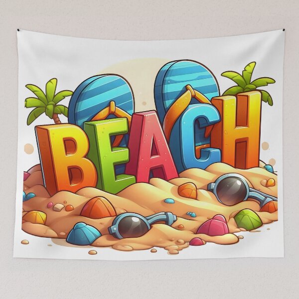 Item preview, sunglasses, flipflop, beach designed and sold by TrueArtVibes.