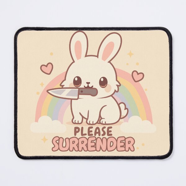 Item preview, Kawaii Bunny with Knife – Please Surrender designed and sold by myanko.