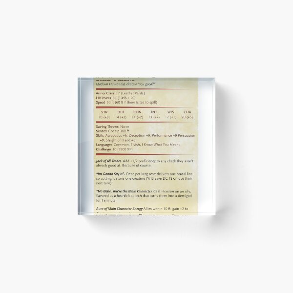 Item preview, Bard Fried Stats designed and sold by DesignsbyDugar.
