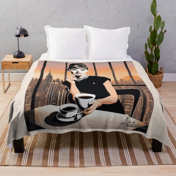 Item preview, "Audrey's Sunset Reverie: Stylized Portrait of Elegance" designed and sold by Artisticanvas.
