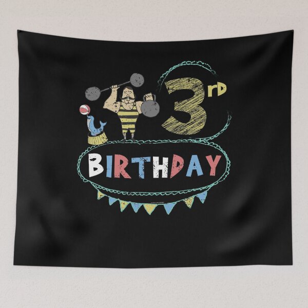 Item preview, Circus Theme Strongman 3rd Birthday designed and sold by shoppzee.