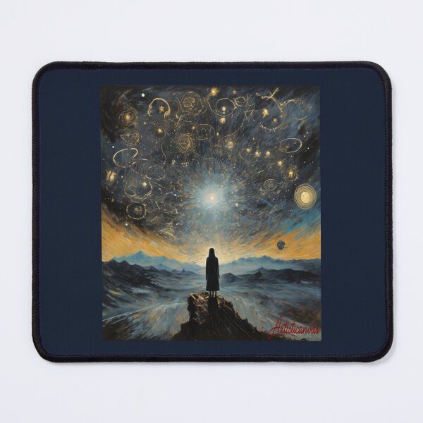 Item preview, "Cosmic Enigma: Mysterious Figure Amidst Exploding Star" designed and sold by Artisticanvas.