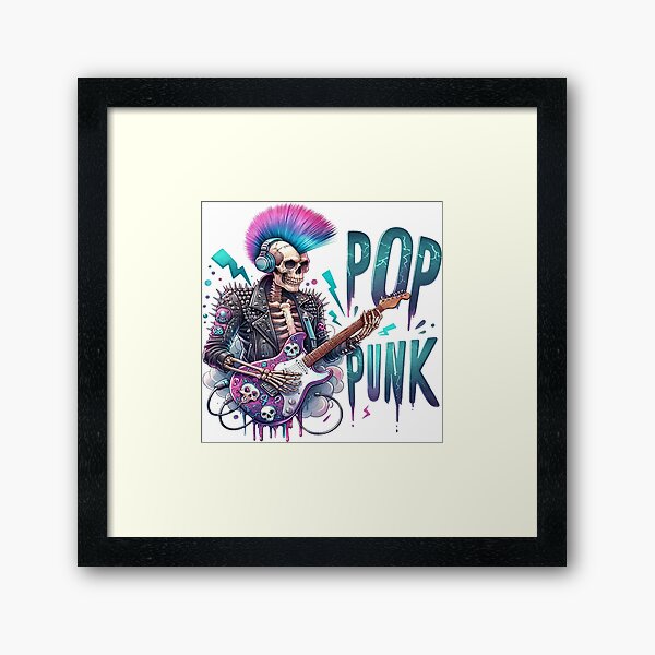 Aperçu de l'œuvre Squelette Pop Punk créée et vendue par clarkfraser.