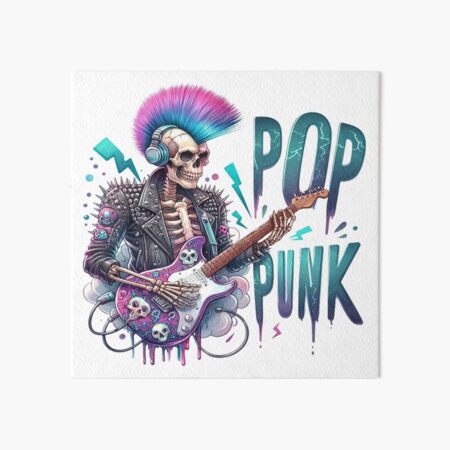 Aperçu de l'œuvre Squelette Pop Punk créée et vendue par clarkfraser.