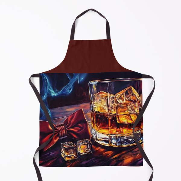 Item preview, Father's Day Warmth with Whiskey Glass Red Bow Tie and Curling Smoke in Cozy Golden Light designed and sold by OlfactoART Studio.