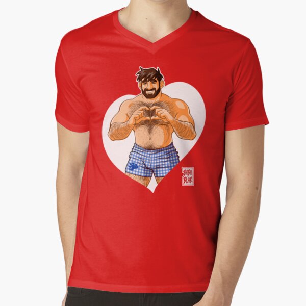 ADAM I LOVE YOU - HEART V-Neck T-Shirt