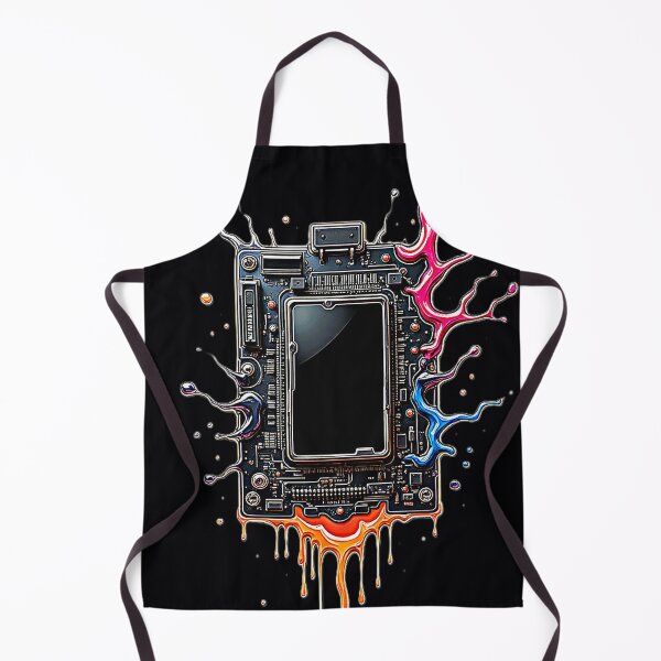 Item preview, Melting Motherboard – Neon Circuit Core Art for Techwear & Cyberpunk Vibes designed and sold by Dark-Circuit-Haven.