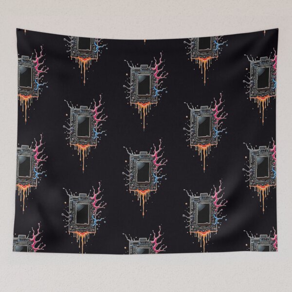 Item preview, Melting Motherboard – Neon Circuit Core Art for Techwear & Cyberpunk Vibes designed and sold by Dark-Circuit-Haven.