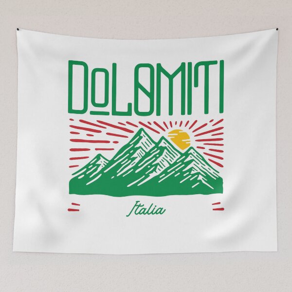 Item preview, Dolomites Italy, Dolomiti Italia, Snow Capped Mountain with Sun and Blue Sky designed and sold by MerchSearchCO.