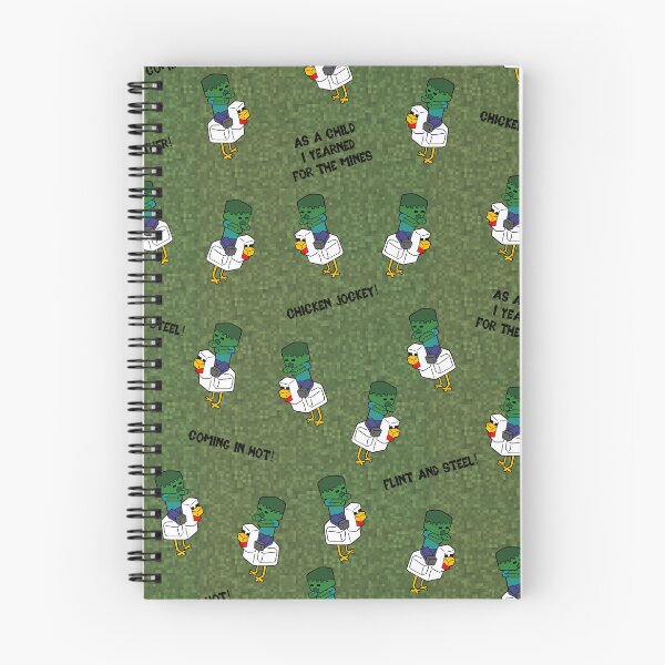 Item preview, Chicken Jockey Minecraft Meme Repeat Pattern designed and sold by KatelynMitalski.