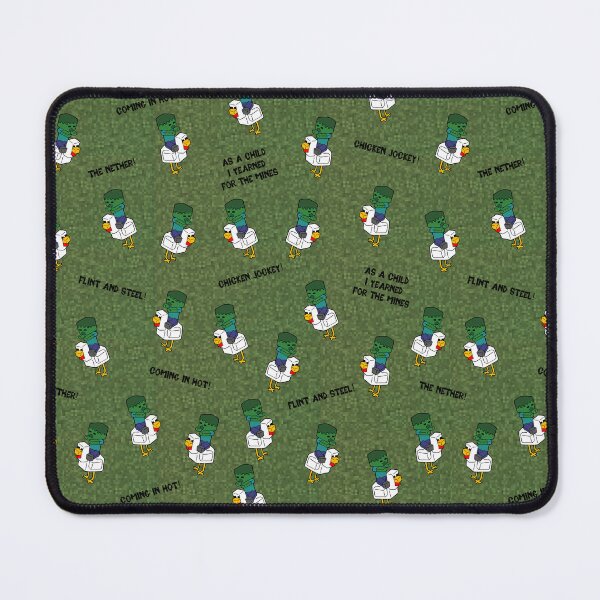 Item preview, Chicken Jockey Minecraft Meme Repeat Pattern designed and sold by KatelynMitalski.