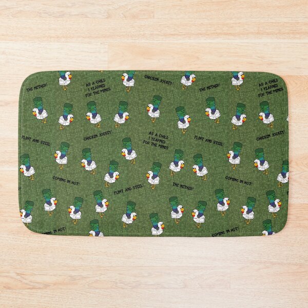 Item preview, Chicken Jockey Minecraft Meme Repeat Pattern designed and sold by KatelynMitalski.