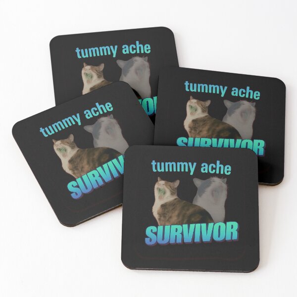 Item preview, Tummy Ache Survivor Funny Cat Meme designed and sold by LadonnaClellan.