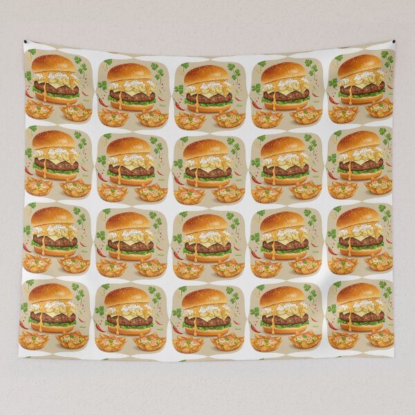 Item preview, Pintura: Una fusión de comida tailandesa y sabores de comida estadounidense. designed and sold by Tonphiarts.