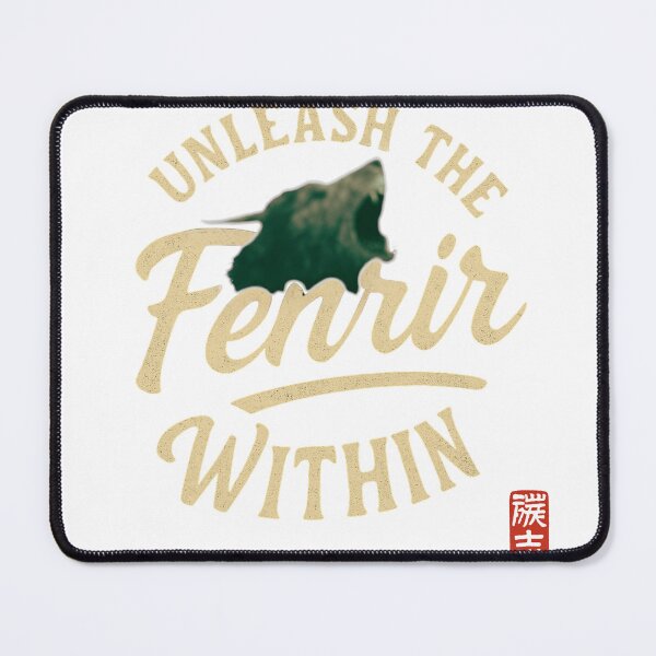 Item preview, Awaken Your Inner Beast – Fenrir Retro Calligraphy Shirt designed and sold by 50ファイターJP.