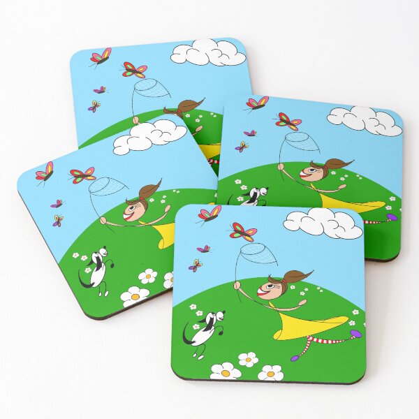 Item preview, Green Hills Girls – Butterflies - Whimsical Printable Wall Art for Kids | Nursery & Bedroom Decor designed and sold by hebustyle.