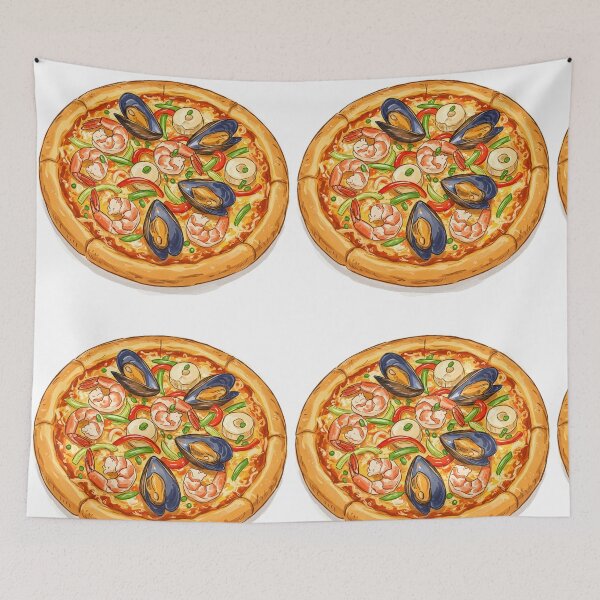 Item preview, Picture: Pizza with seafood tom yum sauce designed and sold by Tonphiarts.