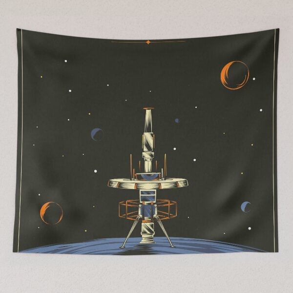 Item preview, DISCOVER – Interplanetary Landing Sci-Fi Poster designed and sold by getspark.