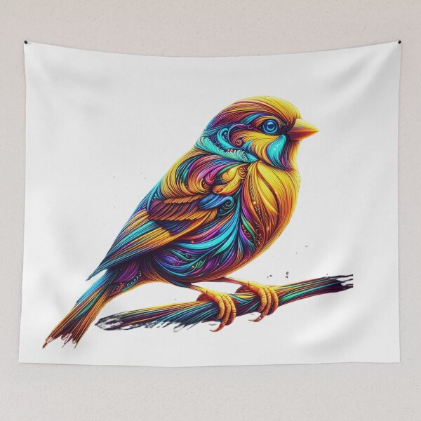 Item preview, Super Colorful Sparrow designed and sold by GloriousArtSKD.