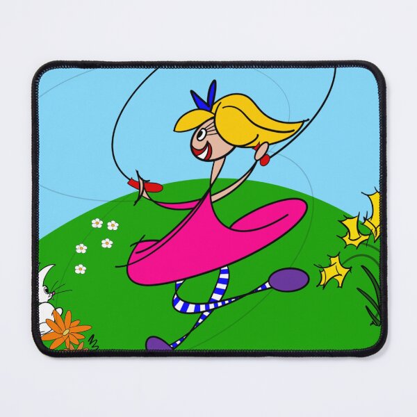Item preview, Green Hills Girls – Skipping - Whimsical Printable Wall Art for Kids | Nursery & Bedroom Decor designed and sold by hebustyle.