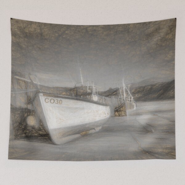 Item preview, Fishing Boat in Nefyn Harbour designed and sold by Catchavista.