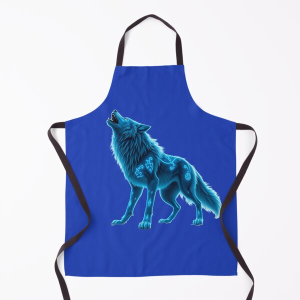Item preview, Cyber Howl: Glowing Blue Wolf Spirit designed and sold by gtrock.