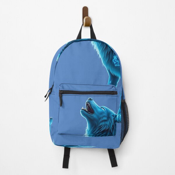 Item preview, Cyber Howl: Glowing Blue Wolf Spirit designed and sold by gtrock.