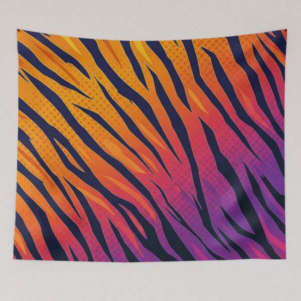 Item preview, Neon-Noir Tiger Stripes designed and sold by StitchNRebl.