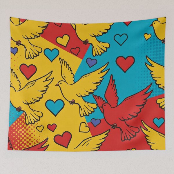 Item preview, Doves and Hearts designed and sold by StitchNRebl.