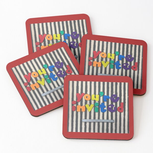 Item preview, You're Invited On Stripes designed and sold by prunellaparsnip.