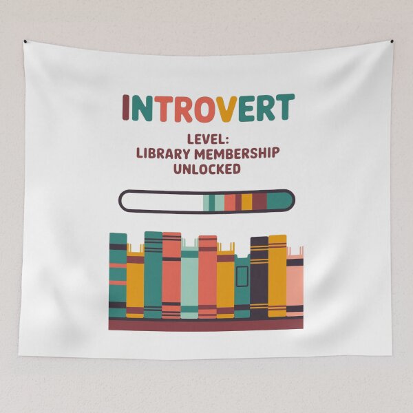 Item preview, Introvert Level: Library Membership Unlocked designed and sold by DesignEverykind.