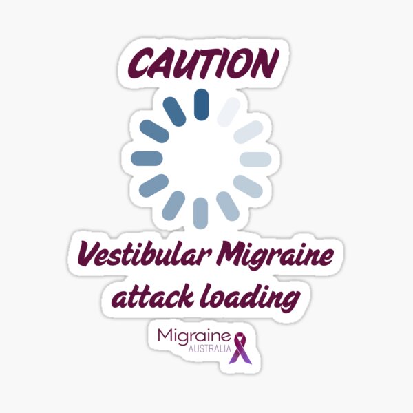 Vista previa del artículo con la obra «Carga de ataque vestibular», diseñado y vendido por Migraine Australia.