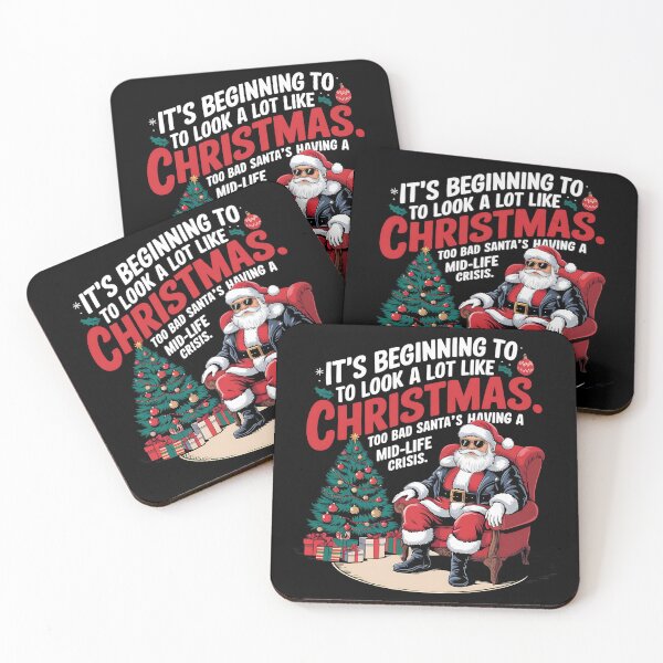 Item preview, Santa’s Mid-Life Crisis – Funny Christmas Humor Gift Design designed and sold by Evolved Ape.
